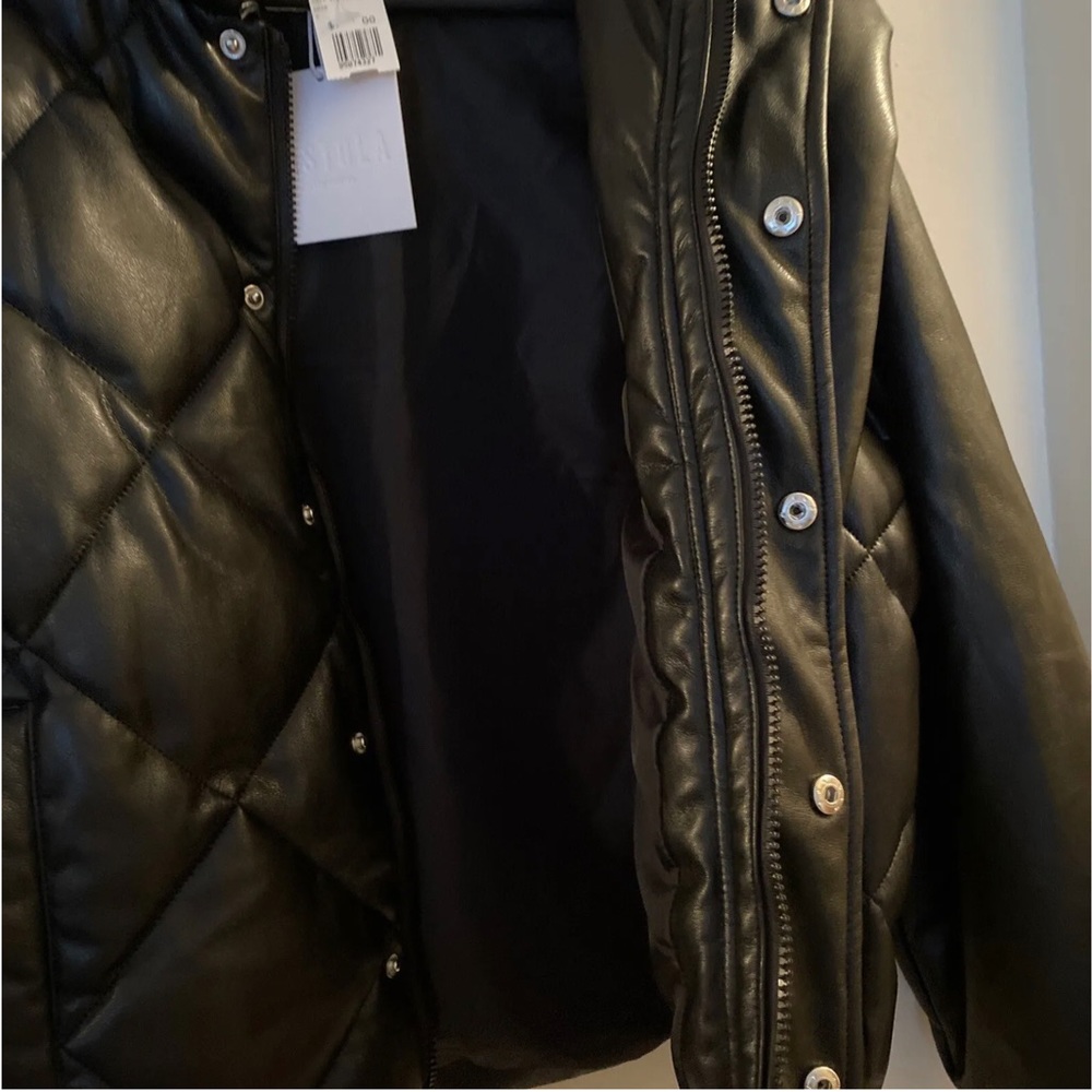Revolve Pistola Callista Puffer Jacket Removable Sleeves Black Size Large - Picture 11 of 16